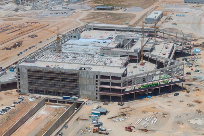 Kastelli Airport construction progress December 2025