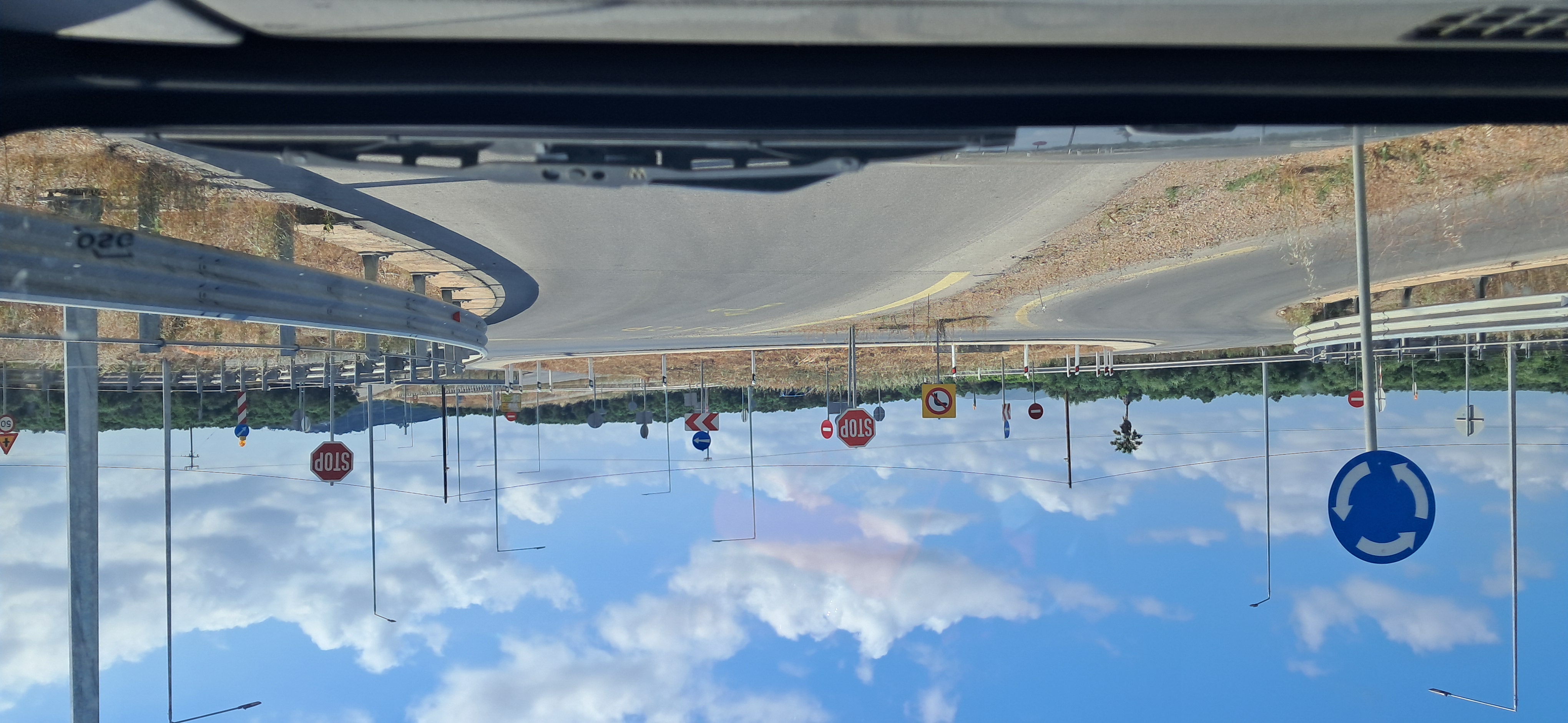 New roundabout near Kastelli Airport access road