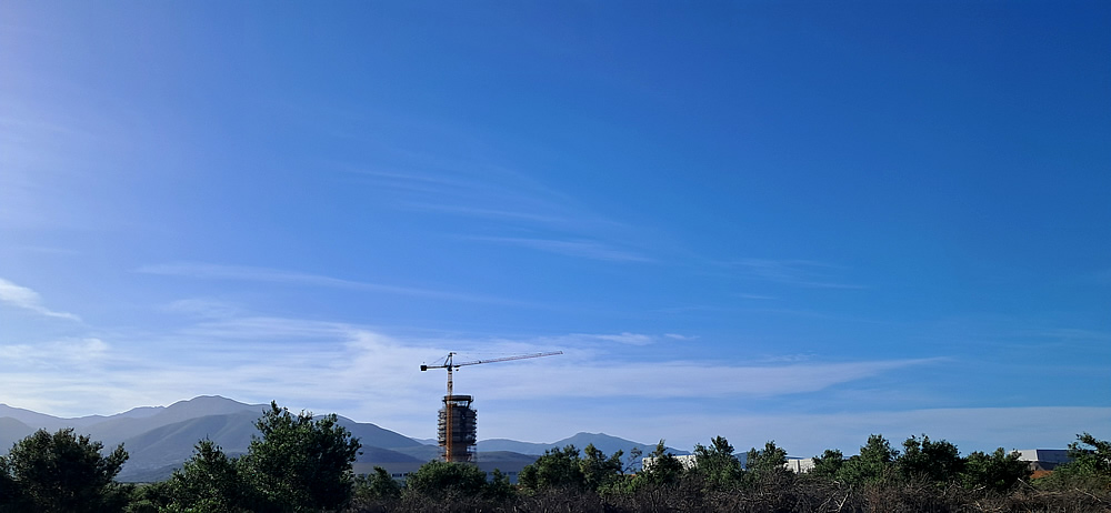 Control tower construction at the new Kastelli Airport in Crete in May 2026
